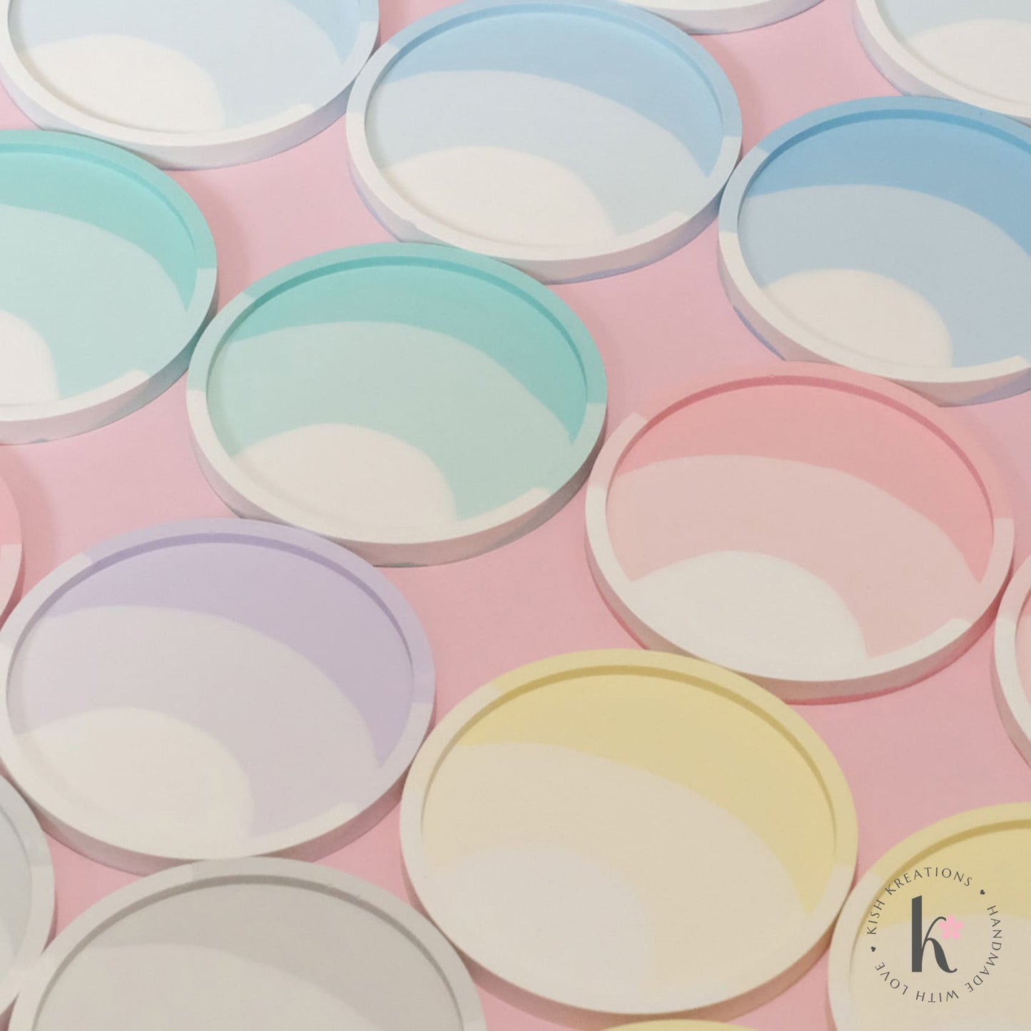 110mm Round Coaster | Ombre Colour Design - Kish Kreations - Birthday Gift Australia, Birthday Gifts, Coasters, Homewares, housewarming gifts Australia, Personalised Coasters - 110mm-round-coaster-ombre-colour-design