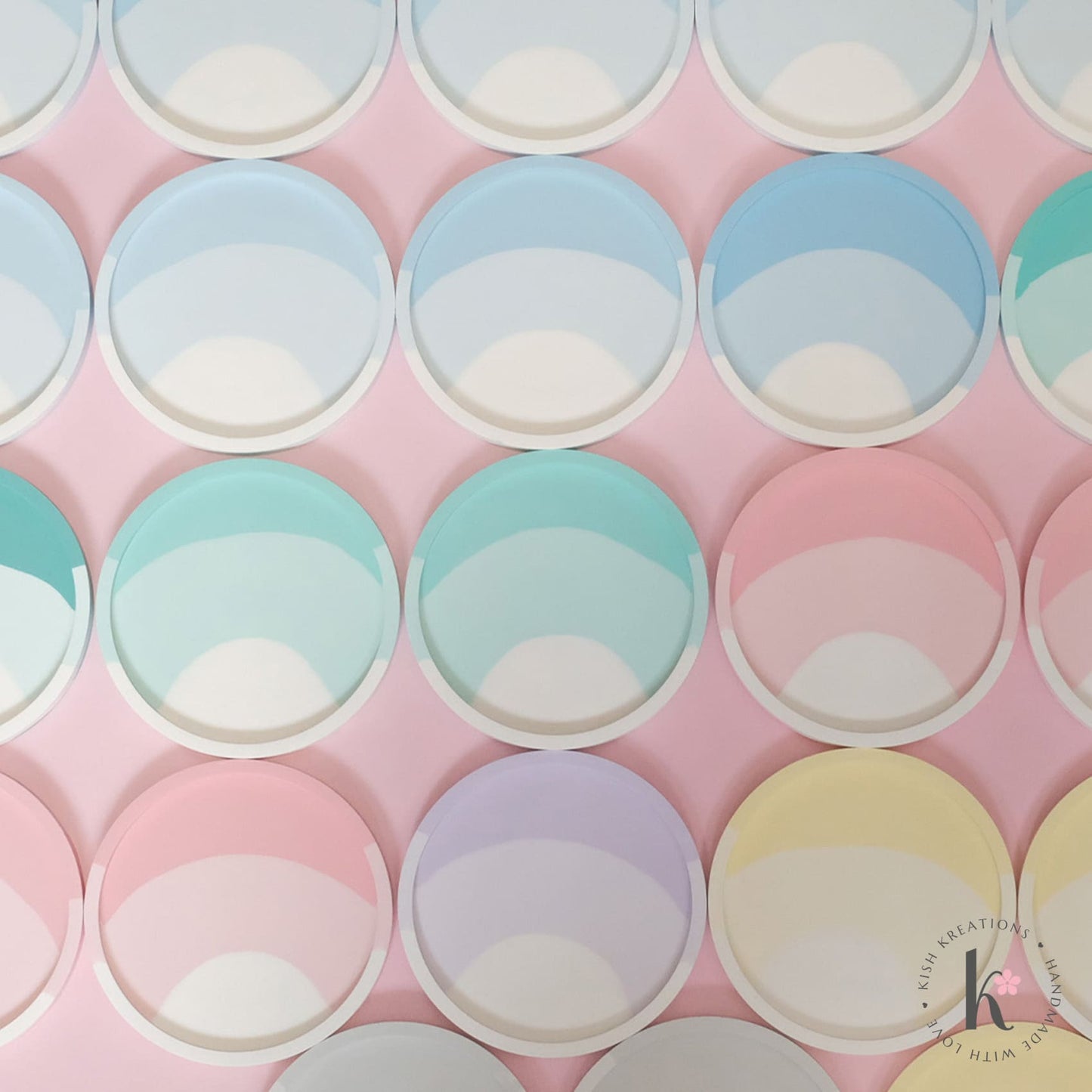110mm Round Coaster | Ombre Colour Design - Kish Kreations - Birthday Gift Australia, Birthday Gifts, Coasters, Homewares, housewarming gifts Australia, Personalised Coasters - 110mm-round-coaster-ombre-colour-design