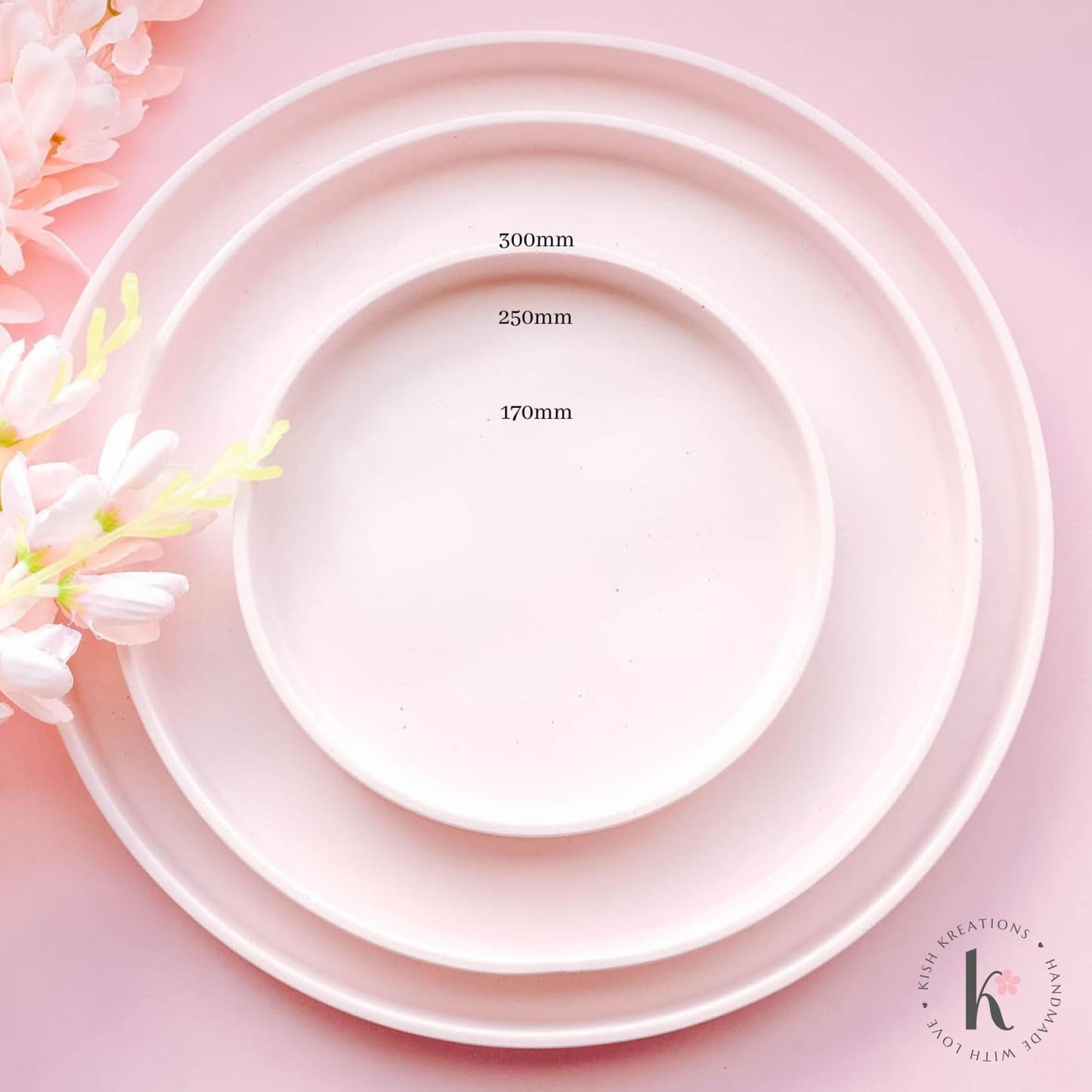 170mm Small Round Tray | Plain Design - Kish Kreations - Fire resistant Trays Australia, Homewares, Large Trays - 170mm-small-round-tray-plain-design