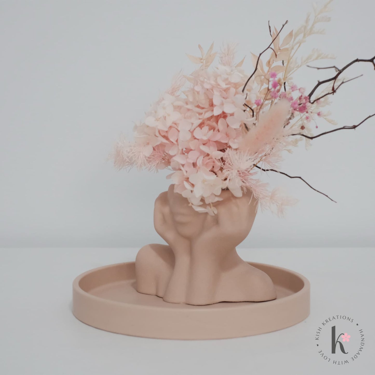 170mm Small Round Tray | Plain Design - Kish Kreations - Fire resistant Trays Australia, Homewares, Large Trays - 170mm-small-round-tray-plain-design