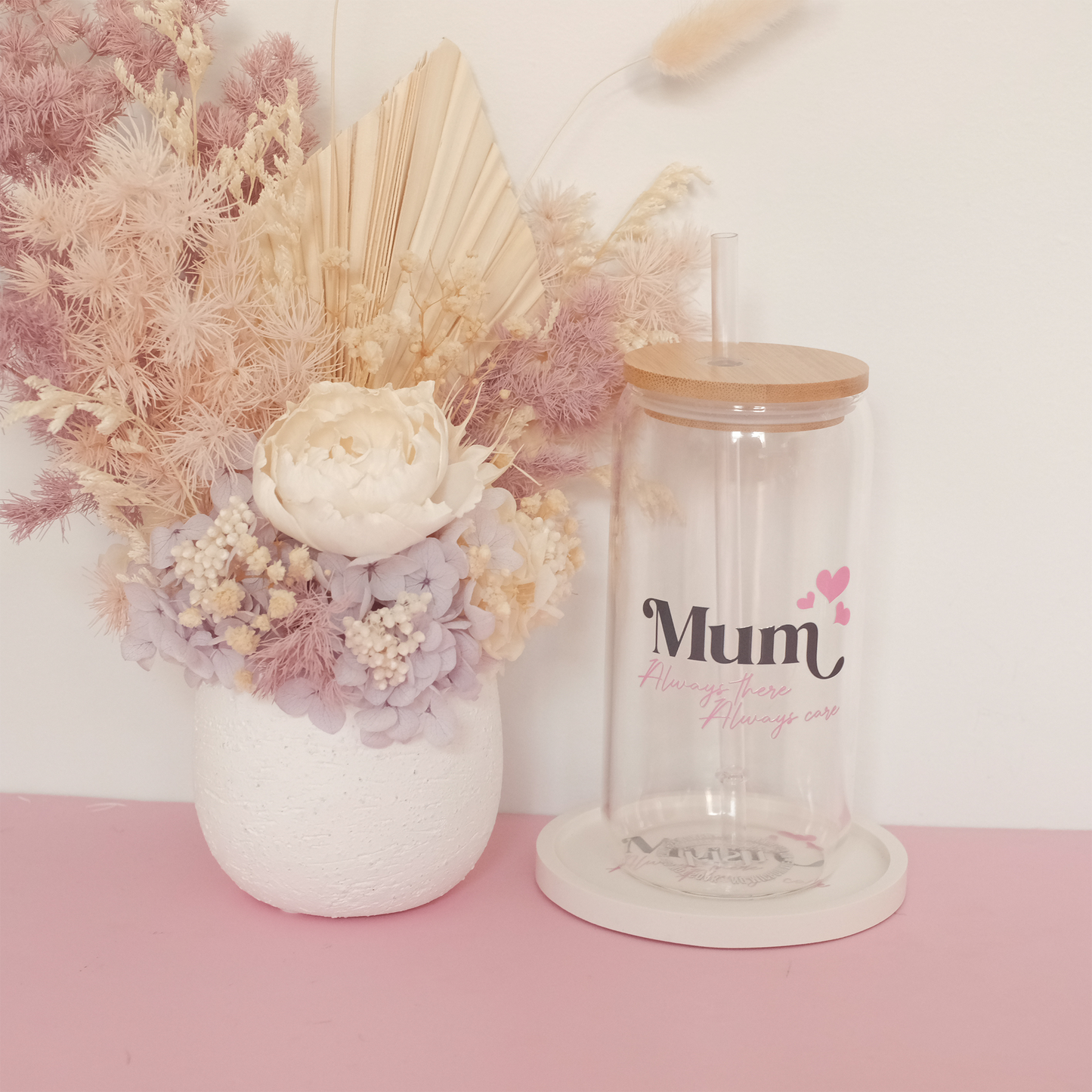 Libbey Glass and Coaster Set - Mum Always There