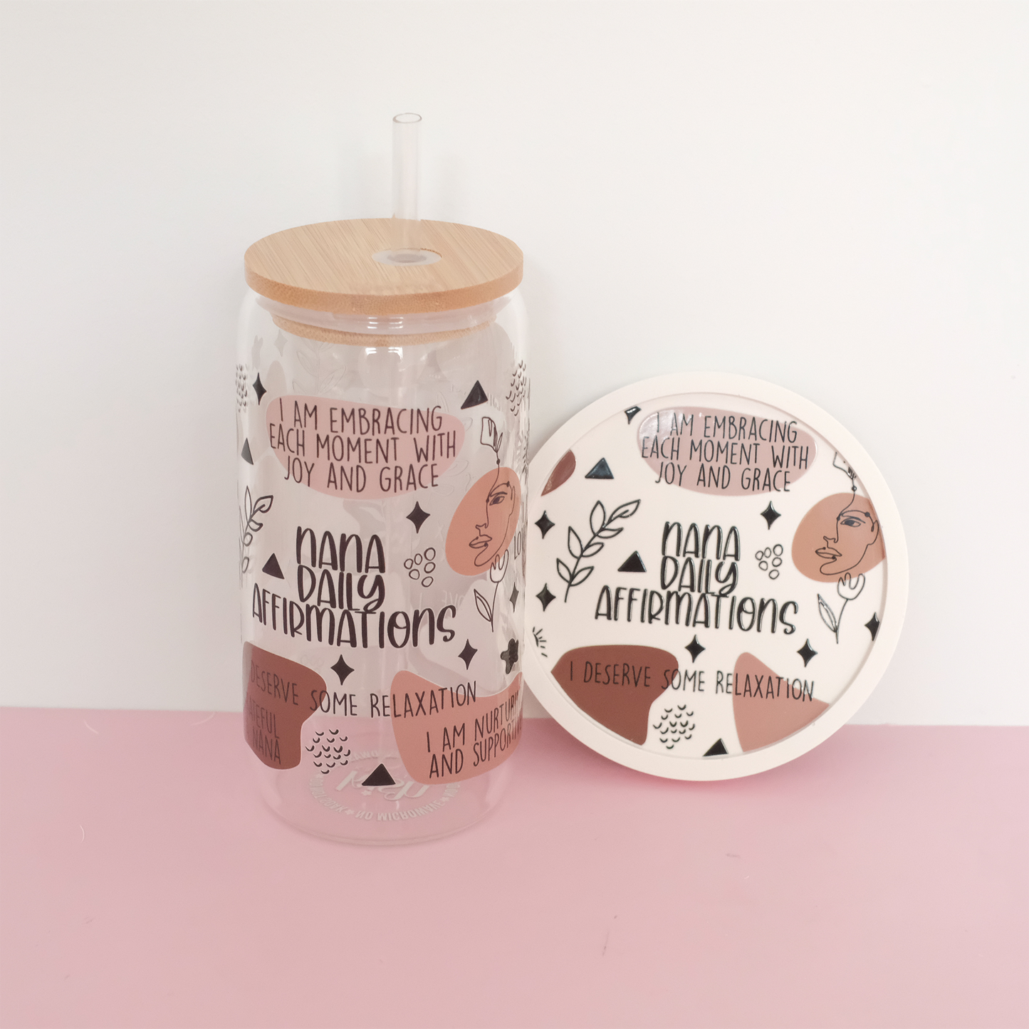 Libbey Glass and Coaster Set - Nana Daily Affirmations