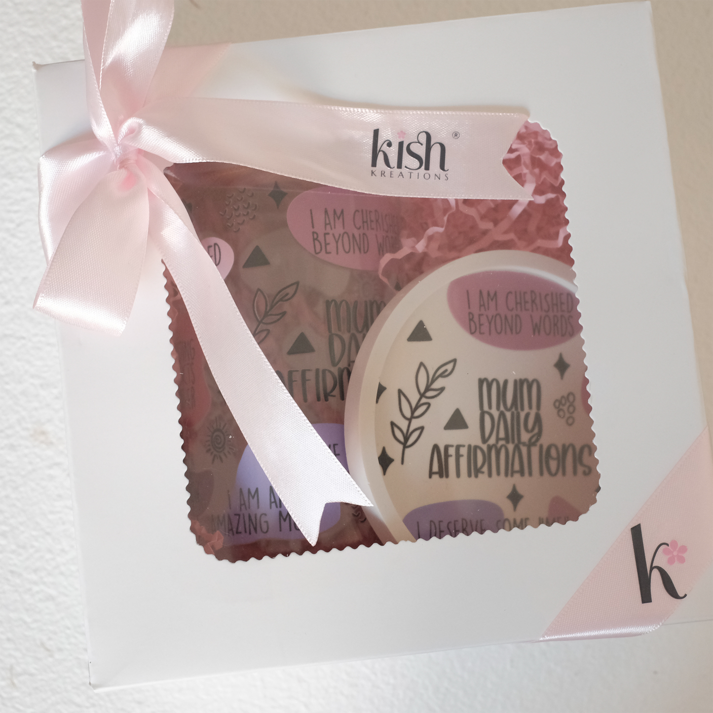 Libbey Glass and Coaster Set - Mum Daily Affirmations