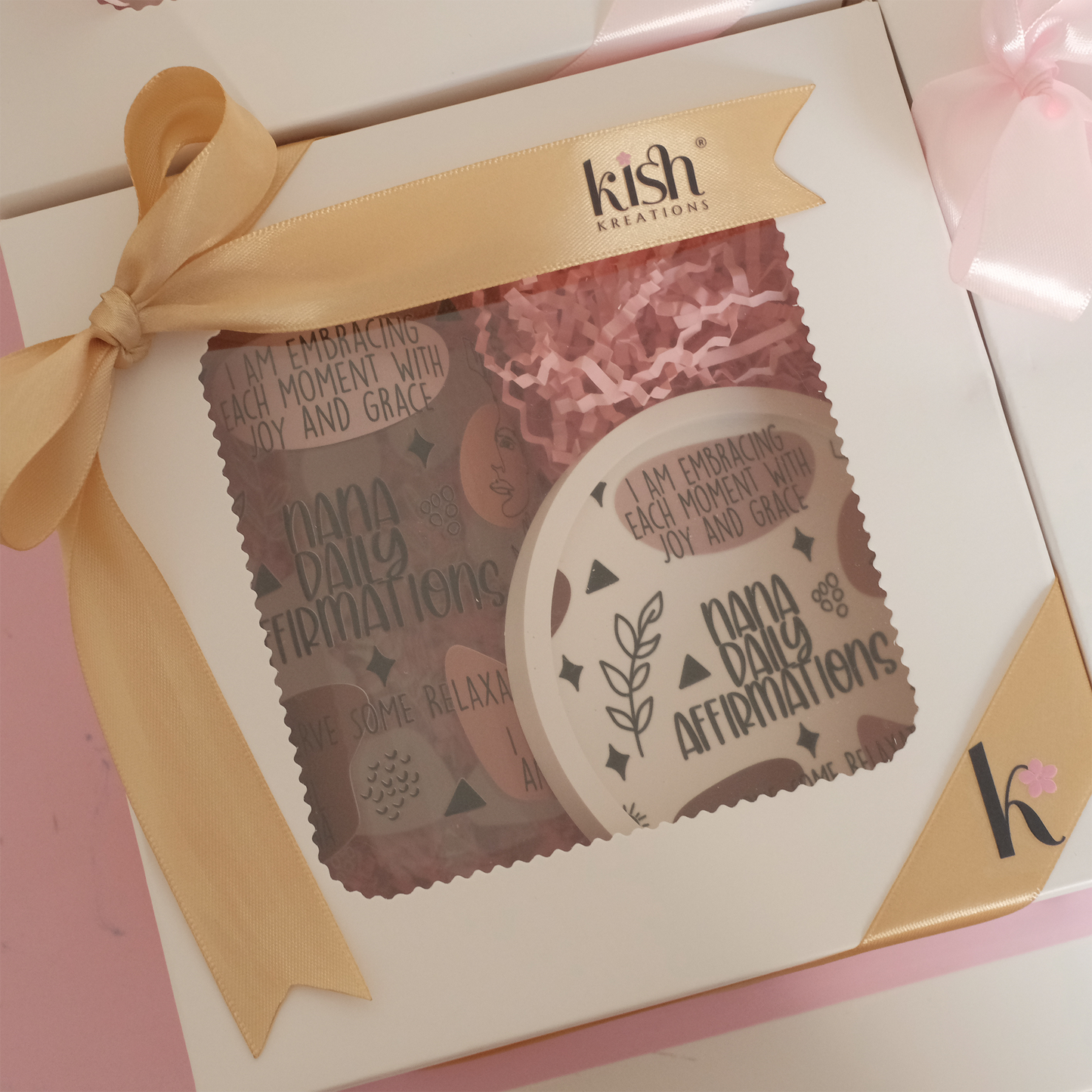 Libbey Glass and Coaster Set - Nana Daily Affirmations