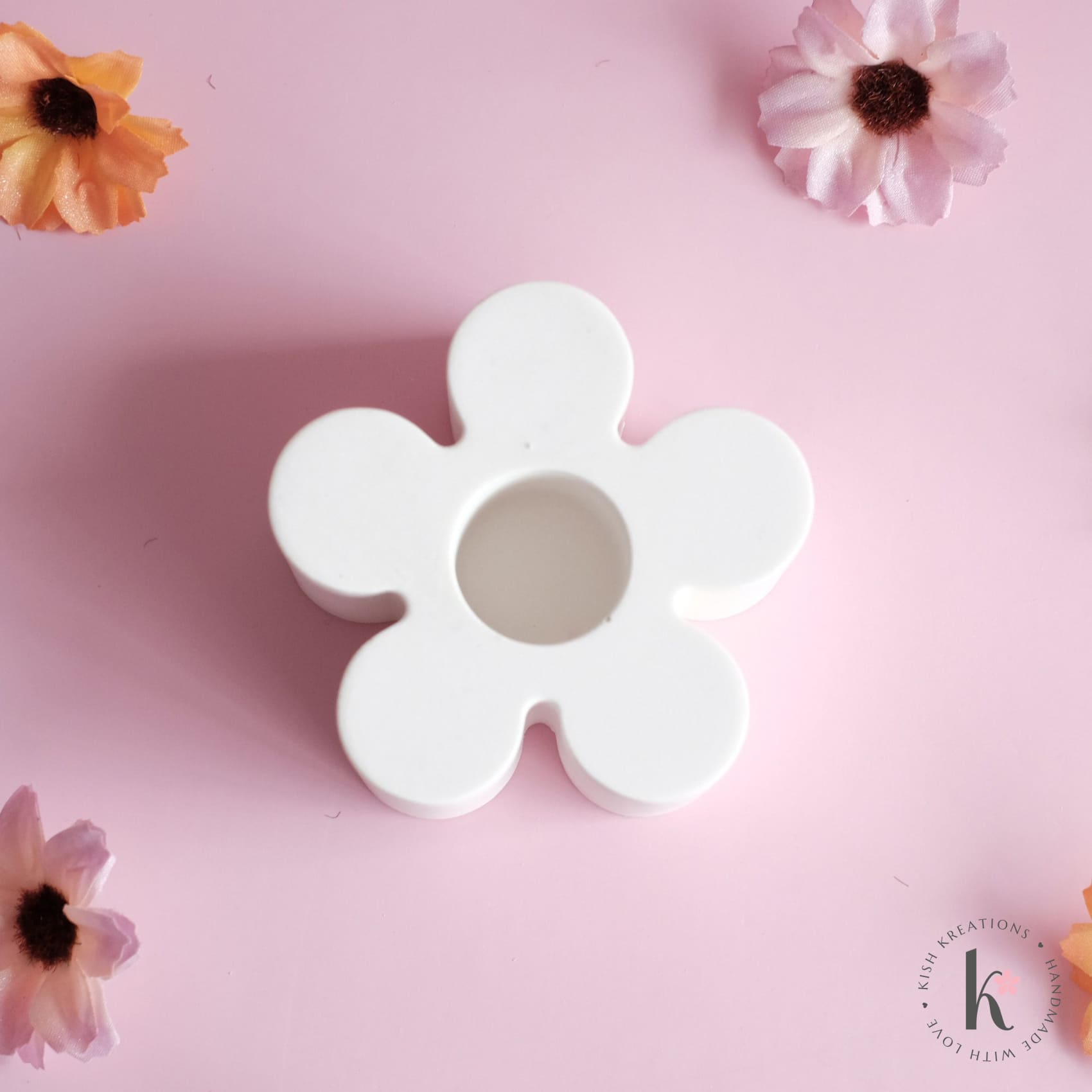 Blossom Candle Holder | Plain Design - Kish Kreations - Candle Holders, Homewares - blossom-candle-holder-plain-design