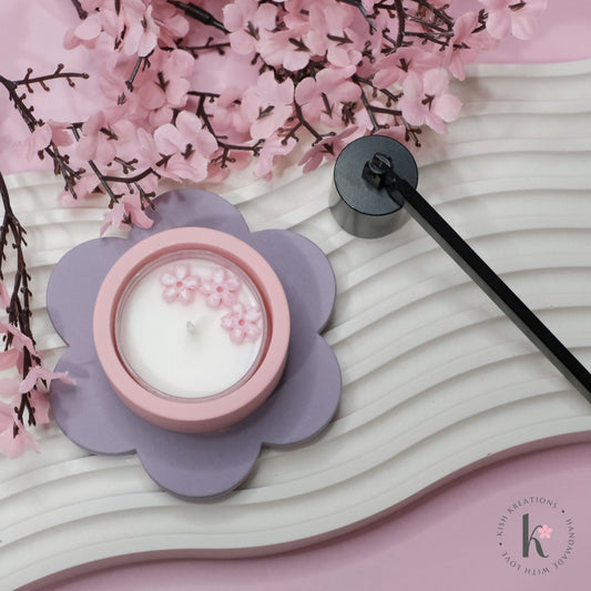 Blossom Tea Light Candle Holder | Single or Duo Colour - Kish Kreations - Candle Holders, Homewares - blossom-tea-light-candle-holder-duo-colour