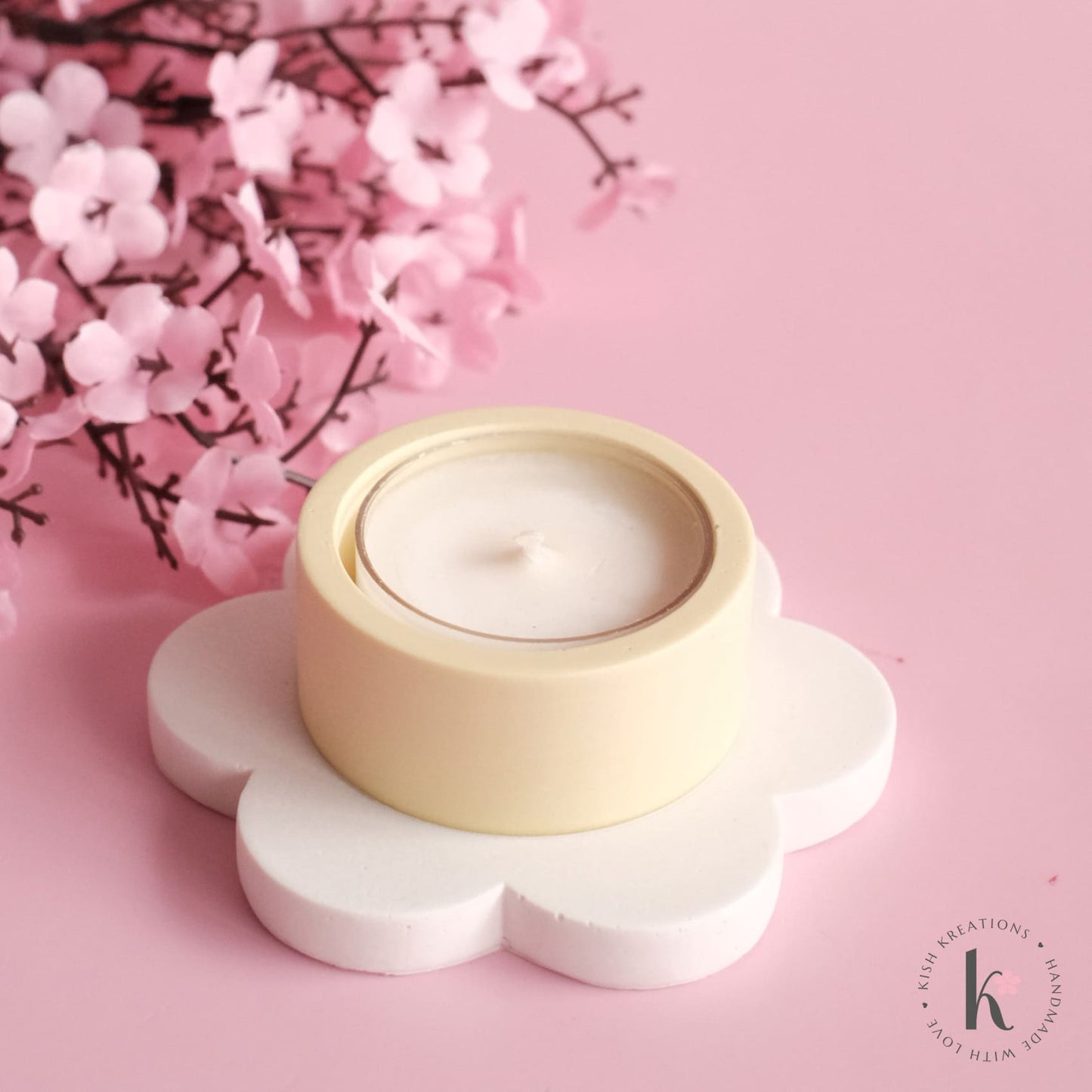 Blossom Tea Light Candle Holder | Single or Duo Colour - Kish Kreations - Candle Holders, Homewares - blossom-tea-light-candle-holder-duo-colour