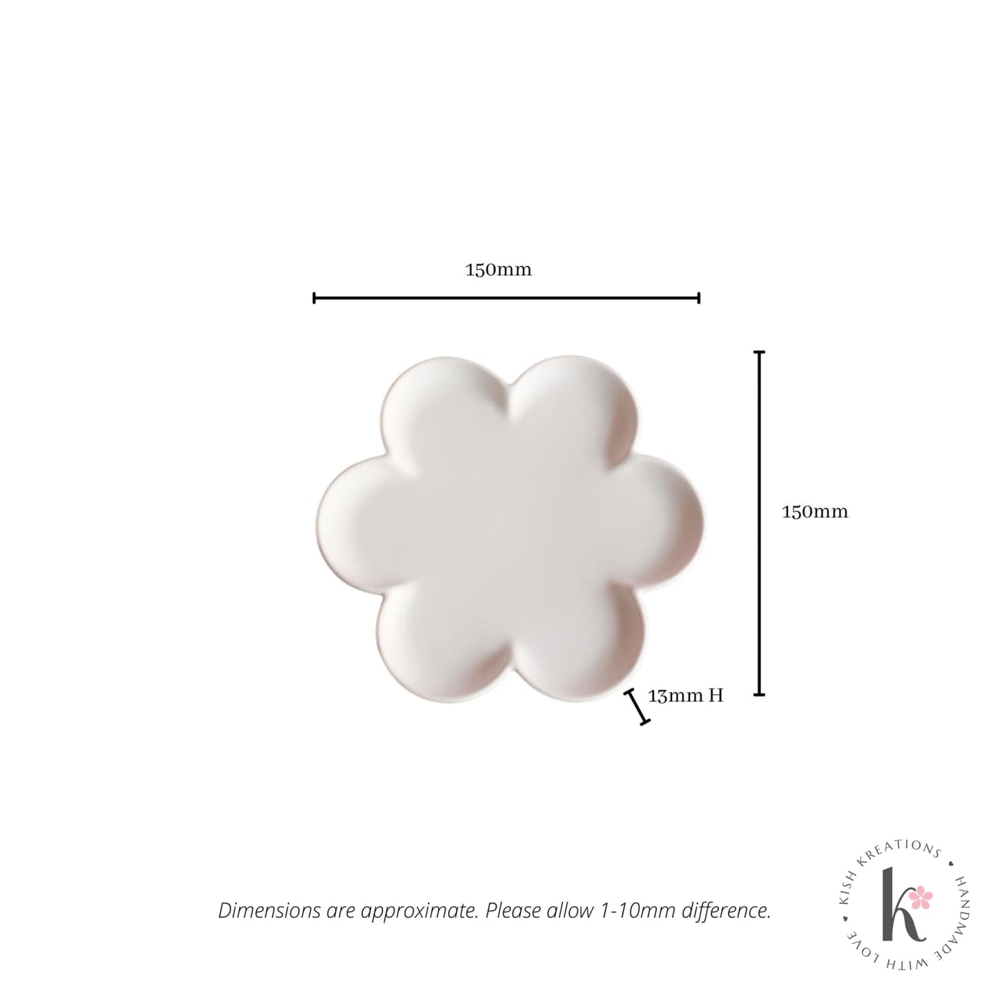 Blossom Trinket Dish | Plain Design - Kish Kreations - Blossom Dish, Flower Dish, Homewares, Jewellery Dish, Jewellery Tray, Personalised Ring Dish Australia, Personalised Tray, trinket dish, Trinket Trays - blossom-trinket-dish-plain-design