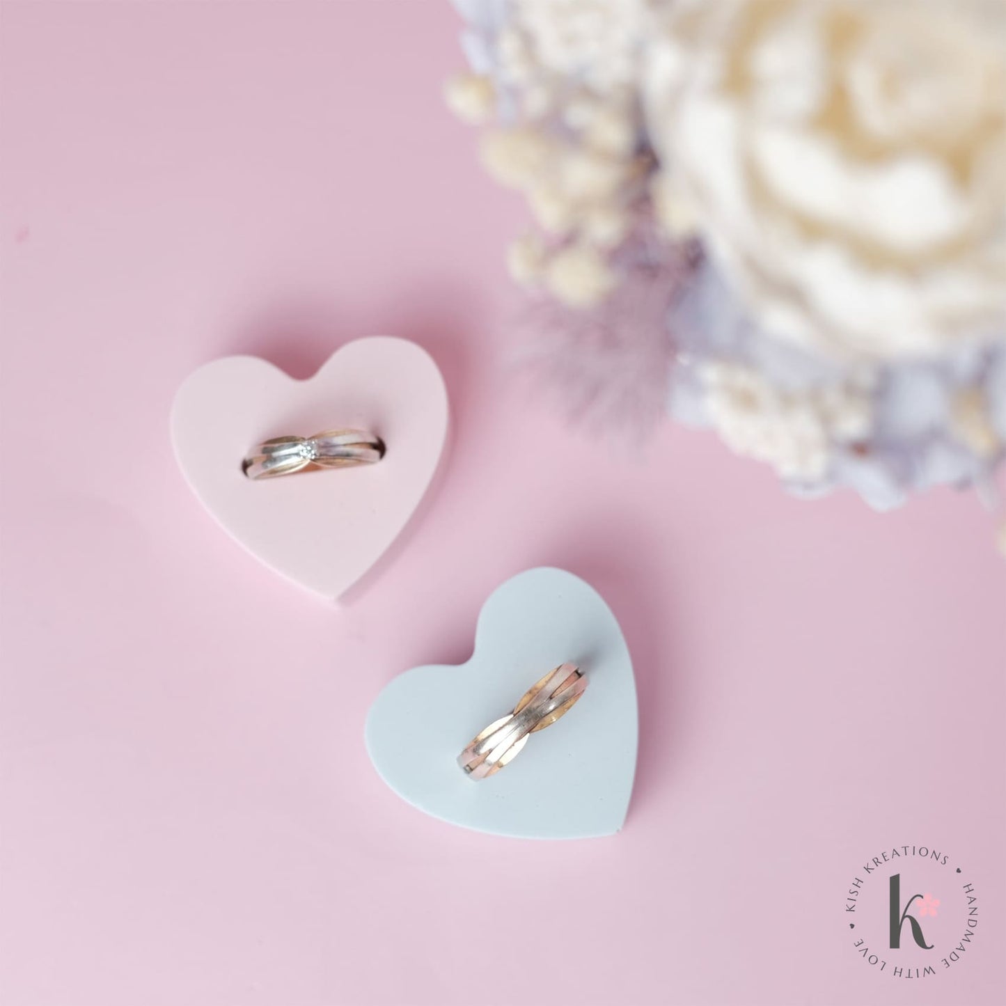 Couple Ring Holder Set | Plain Design - Kish Kreations - Bundle, Couple Gifts, Homewares, Ring Holder, Unique Ring Holder for Weddding, Wedding, Wedding Gifts for Couple, Wedding Ring Holder - couple-ring-holder-set-plain-design