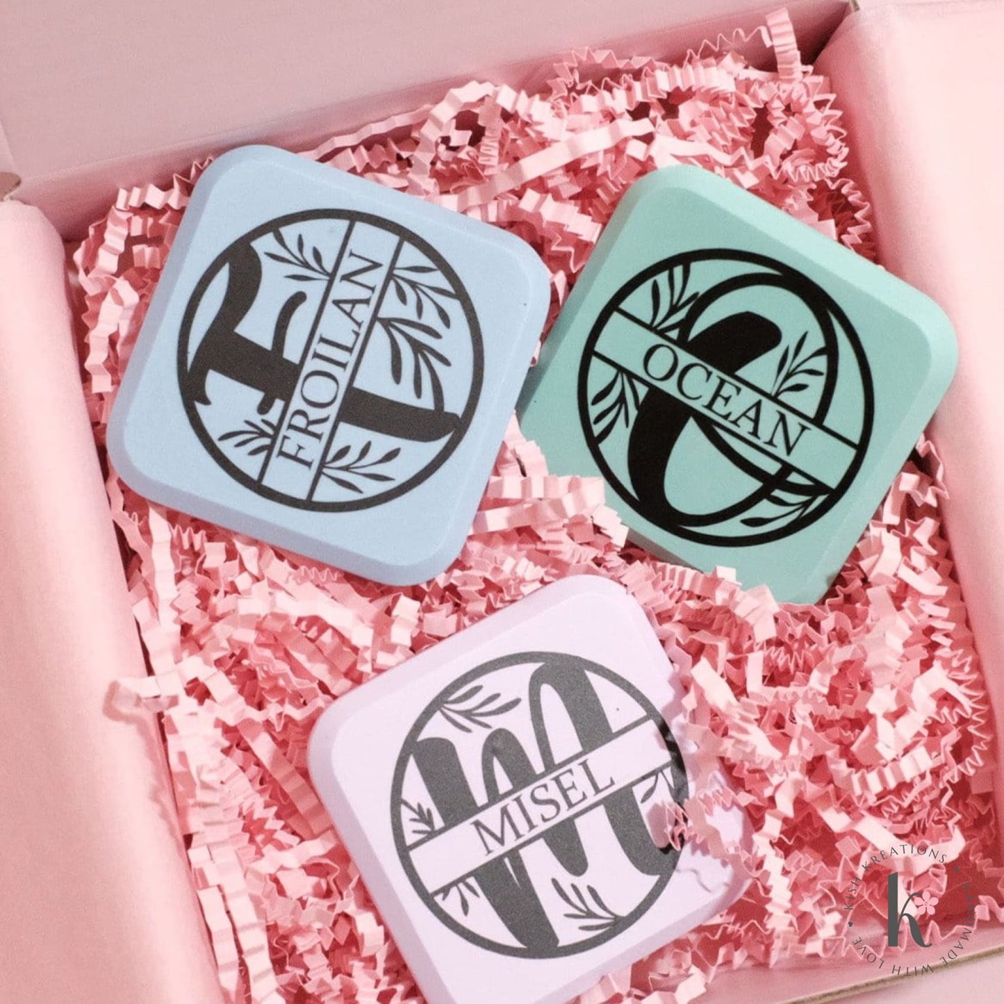 Fridge Magnet Sets | Monogram with Name Design - Kish Kreations - Fridge Magnets Name Australia, Homewares, housewarming gifts, housewarming gifts Australia, Magnets - fridge-magnet-monogram-with-name-design