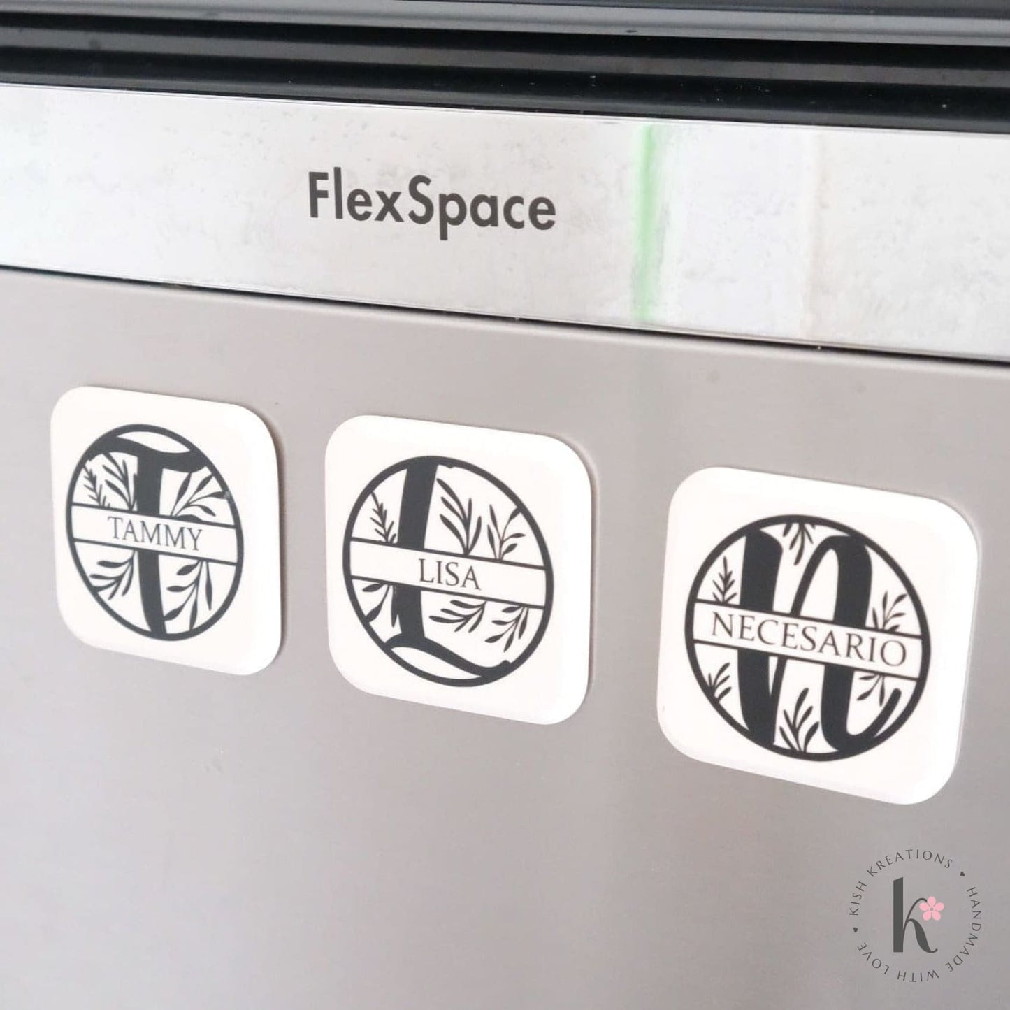 Fridge Magnet Sets | Monogram with Name Design - Kish Kreations - Fridge Magnets Name Australia, Homewares, housewarming gifts, housewarming gifts Australia, Magnets - fridge-magnet-monogram-with-name-design