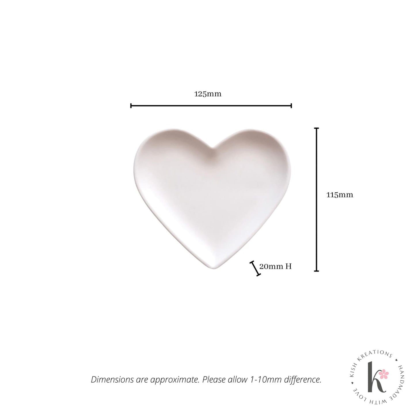 Heart Ring Dish | A❤️B | Initials Plain Design - Kish Kreations - engagement gift ideas, Engagement Gifts under $30, Heart Ring Dishes, Homewares, Personalised Ring Dish Australia, Ring Dish Australia, trinket dish, Trinket Trays, Wedding, wedding gifts near me, Wedding Gifts under $30, Wedding Presents Australia - heart-ring-dish-a❤️b-initials-plain-design