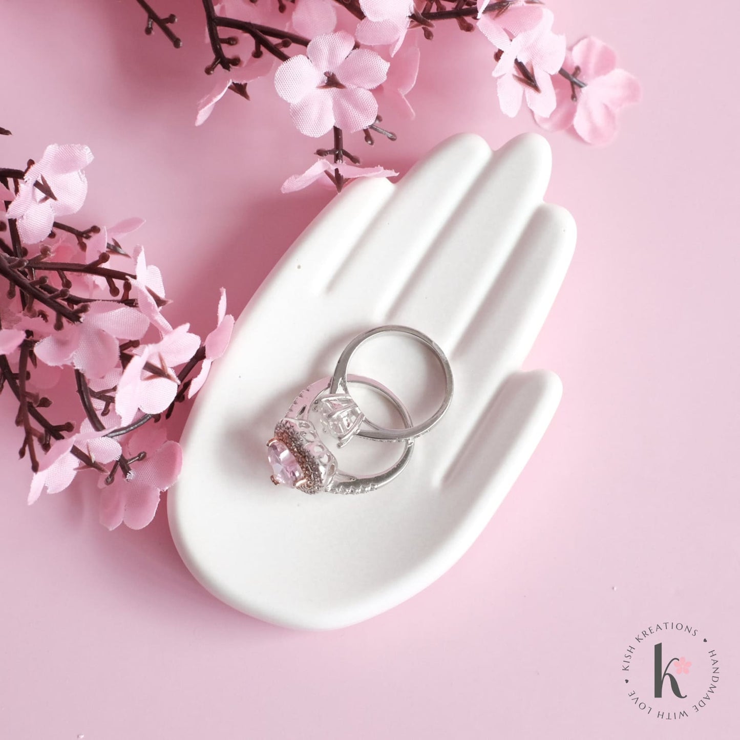 Little Palm Trinket Dish | Plain Design - Kish Kreations - Homewares, jewellery trinket dish, Ring Dish Australia, Trinket Trays - little-palm-trinket-dish-plain-design