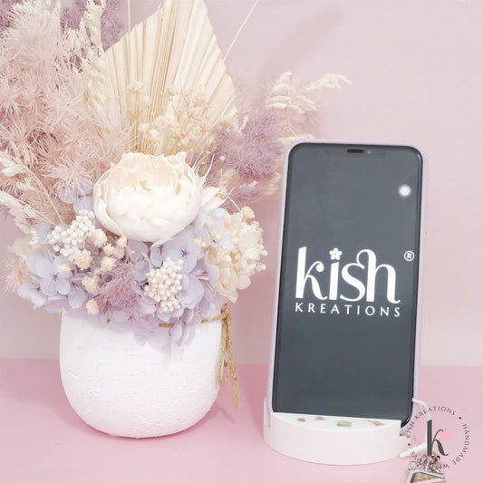 Mobile Phone Stand | Shell Flakes Design - Kish Kreations - Birthday Gifts, eyeglasses organiser, Gift for the guys, Homewares, Mobile Phone Stand, Trinket Trays - mobile-phone-stand-shell-flakes-design