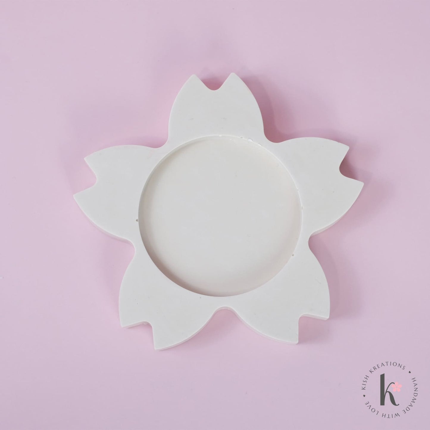 Sakura Candle Tray | Plain Design - Kish Kreations - Candle Holders, candle tray, Homewares - sakura-candle-tray