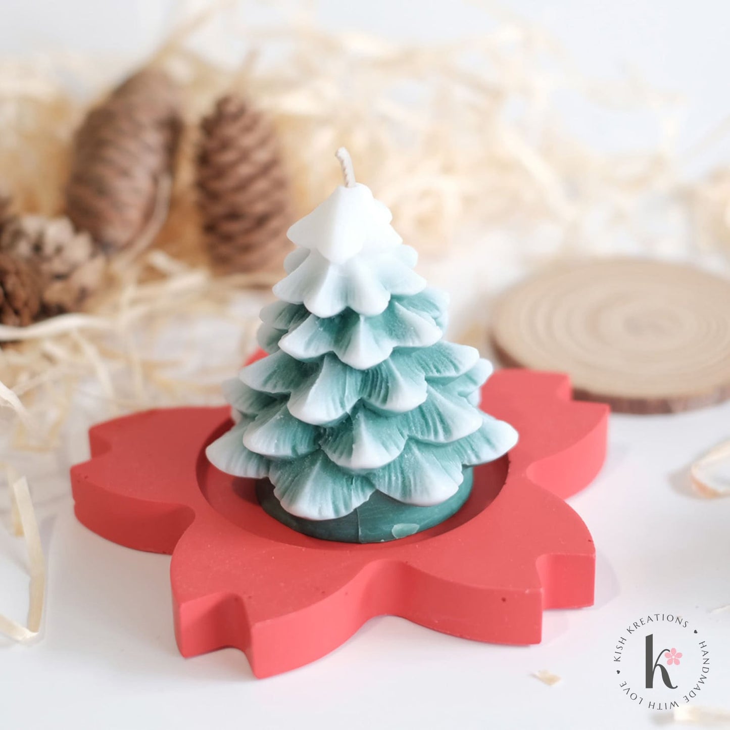 Sakura Candle Tray | Plain Design - Kish Kreations - Candle Holders, candle tray, Homewares - sakura-candle-tray
