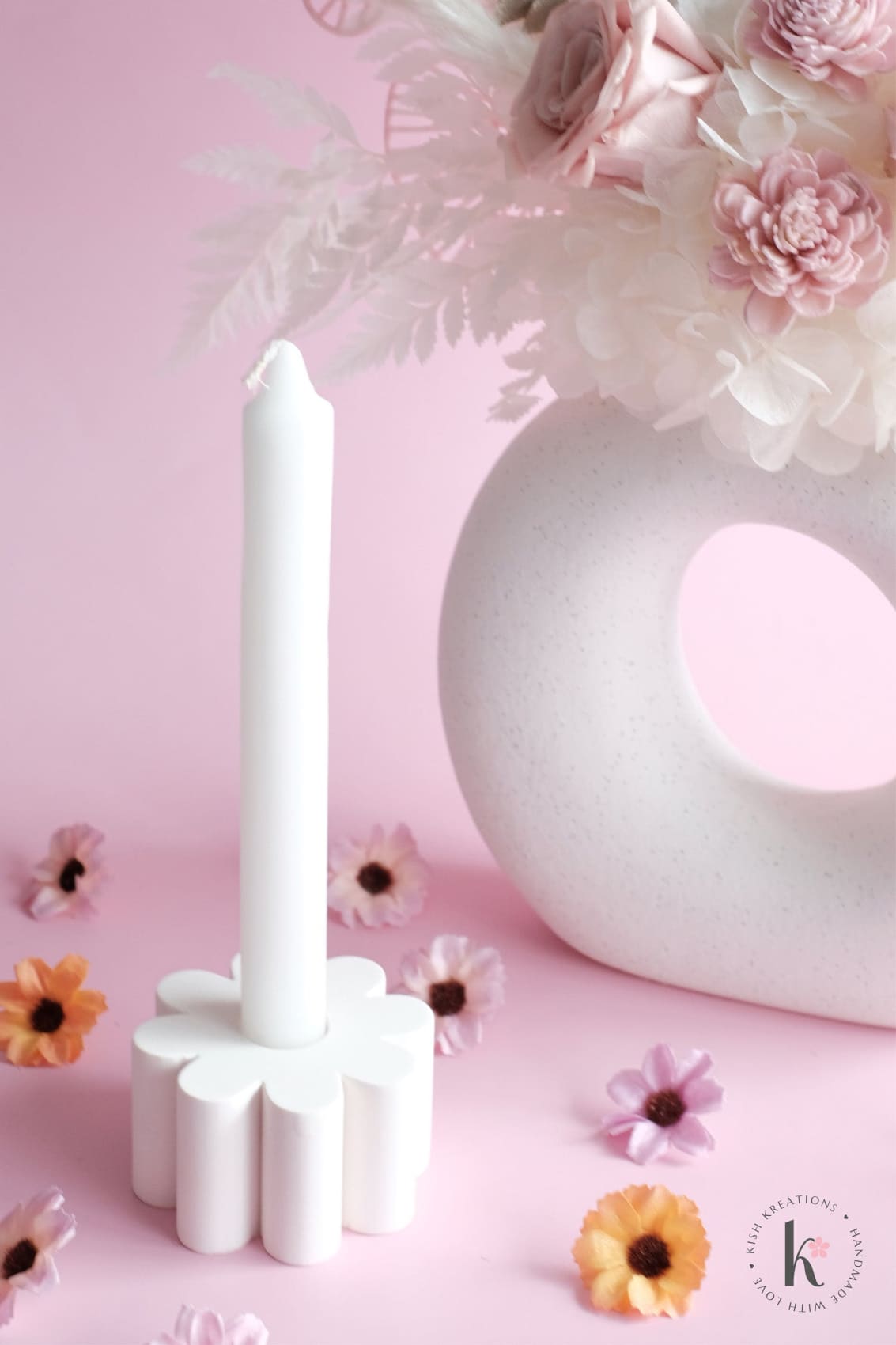 Daisy Candle Holder | Plain Design - Kish Kreations - Candle Holders, Homewares - daisy-candle-holder-plain-design