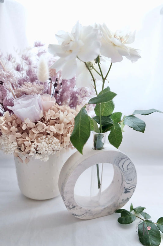 Round Flower Vase | Marble Design - Kish Kreations - Homewares, housewarming gifts, housewarming gifts Australia, Planters, Pots, Vases - round-flower-vase-marble-design