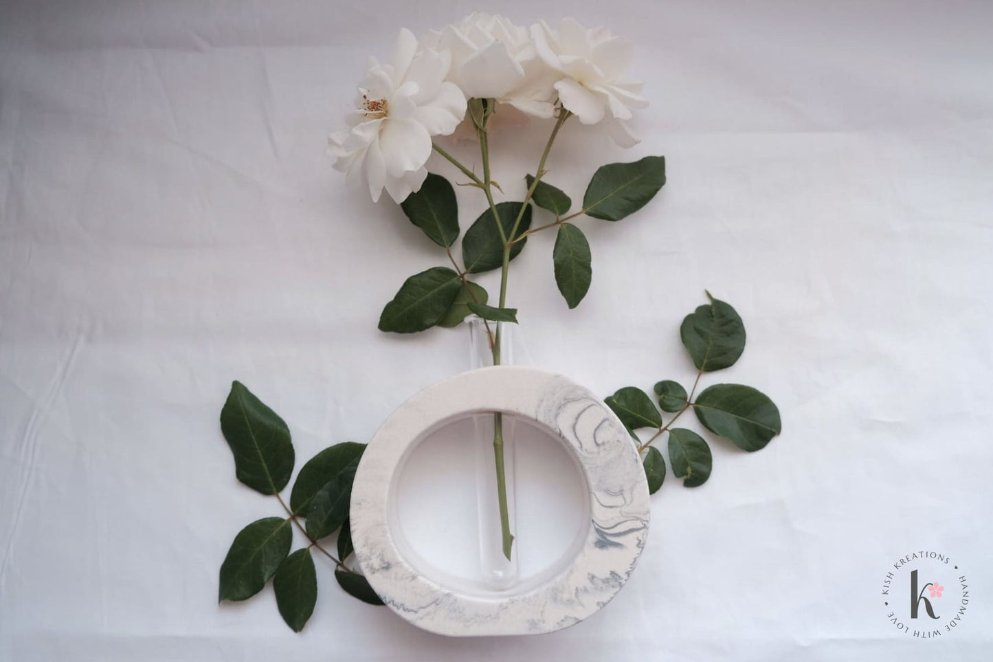 Round Flower Vase | Marble Design - Kish Kreations - Homewares, housewarming gifts, housewarming gifts Australia, Planters, Pots, Vases - round-flower-vase-marble-design