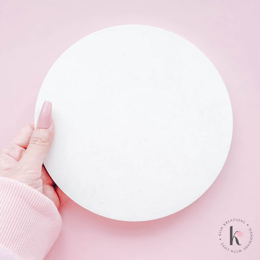 180mm Flat Round Tray | Plain Design - Kish Kreations - Fire Resistant Trays Australia, Homewares, Large Trays - 180mm-flat-round-tray-plain-design