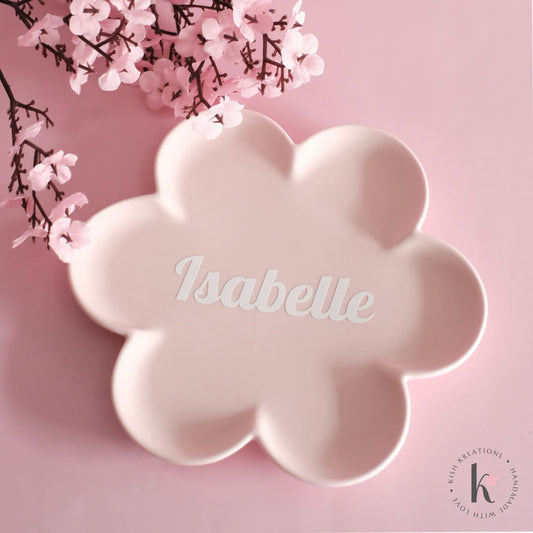 Blossom Trinket Dish | Plain Design - Kish Kreations - Blossom Dish, Flower Dish, Homewares, Jewellery Dish, Jewellery Tray, Personalised Ring Dish Australia, Personalised Tray, trinket dish, Trinket Trays - blossom-trinket-dish-plain-design