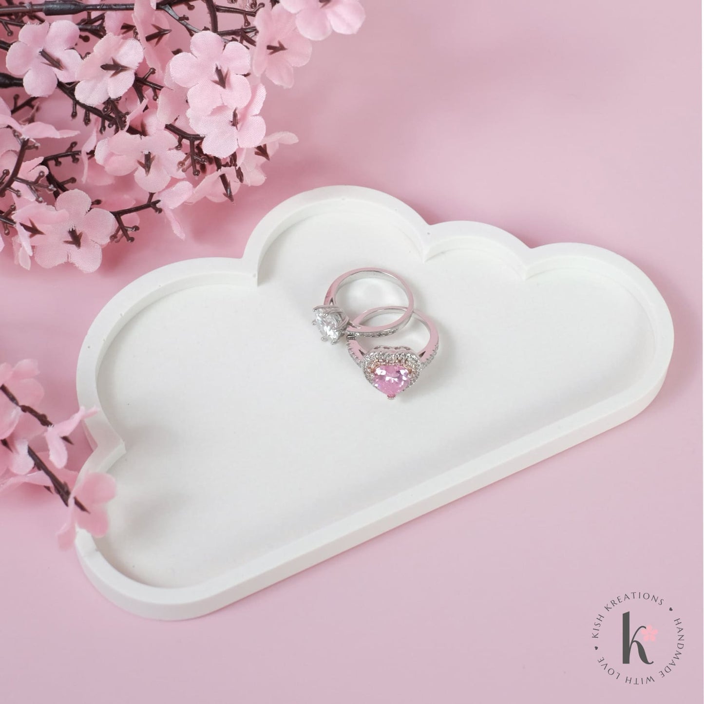 Cloud Trinket Dish | Plain Design - Kish Kreations - Birthday Gifts, Homewares, jewellery trinket dish, Ring Dish Australia, Trinket Trays - cloud-trinket-dish-plain-design