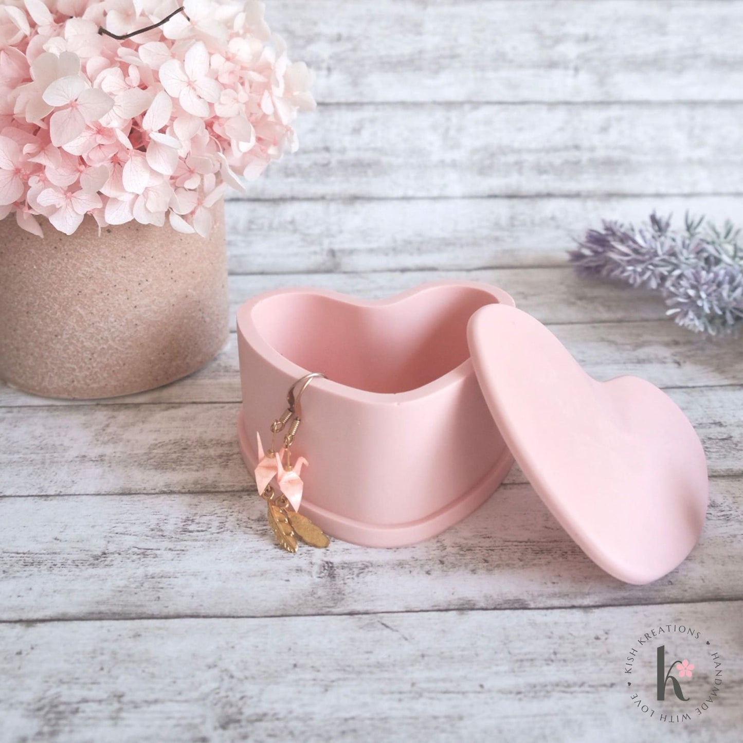 Heart Trinket Box | Plain Design - Kish Kreations - Heart Shaped Jewellery Box, Homewares, jewellery box, tooth fairy box, Trinket Boxes, Wedding - hear-trinket-box-plain-design