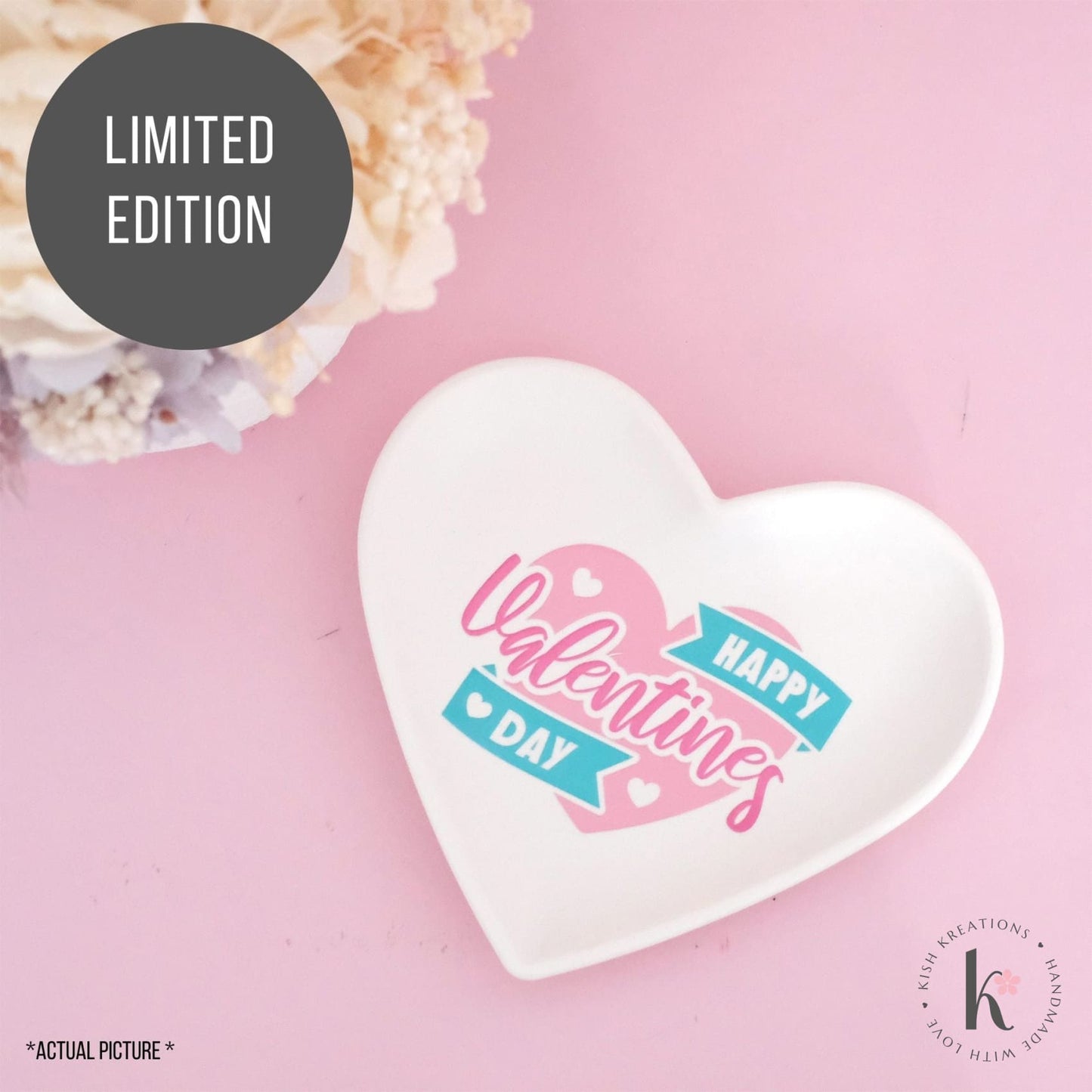 [Ready to Dispatch] LIMITED EDITION - Heart Ring Dish (Happy Valentine's Day!) - Kish Kreations - Gift Box, Ready Stock, Trinket Trays - ready-to-dispatch-limited-edition-heart-ring-dish-happy-valentines-day