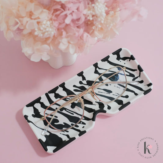 Shades Tray | Zebra Design - Kish Kreations - Birthday Gifts, eyeglasses organiser, Eyewear tray, Gift for the guys, Homewares, jewellery trinket dish, sunglass organiser, Trinket Trays - shades-tray-zebra-design