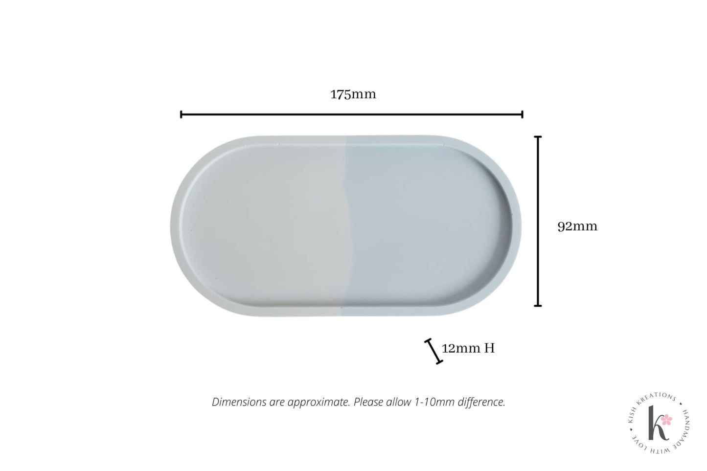 Oval Trinket Tray | Duo Colour Design - Kish Kreations - Homewares, Oval Tray, Trinket Dish, Trinket Trays - oval-trinket-trays-duo-colour-design